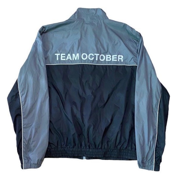 OVO Team October Windbreak Jacket - GREY/BLACK - X-Large - Picture 2 of 9